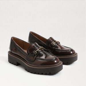 Sam Edelman Dark Brown Patent Loafers
